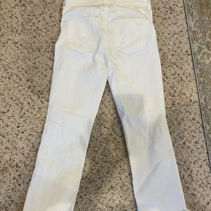 AYR white bomb pop frayed edge jeans